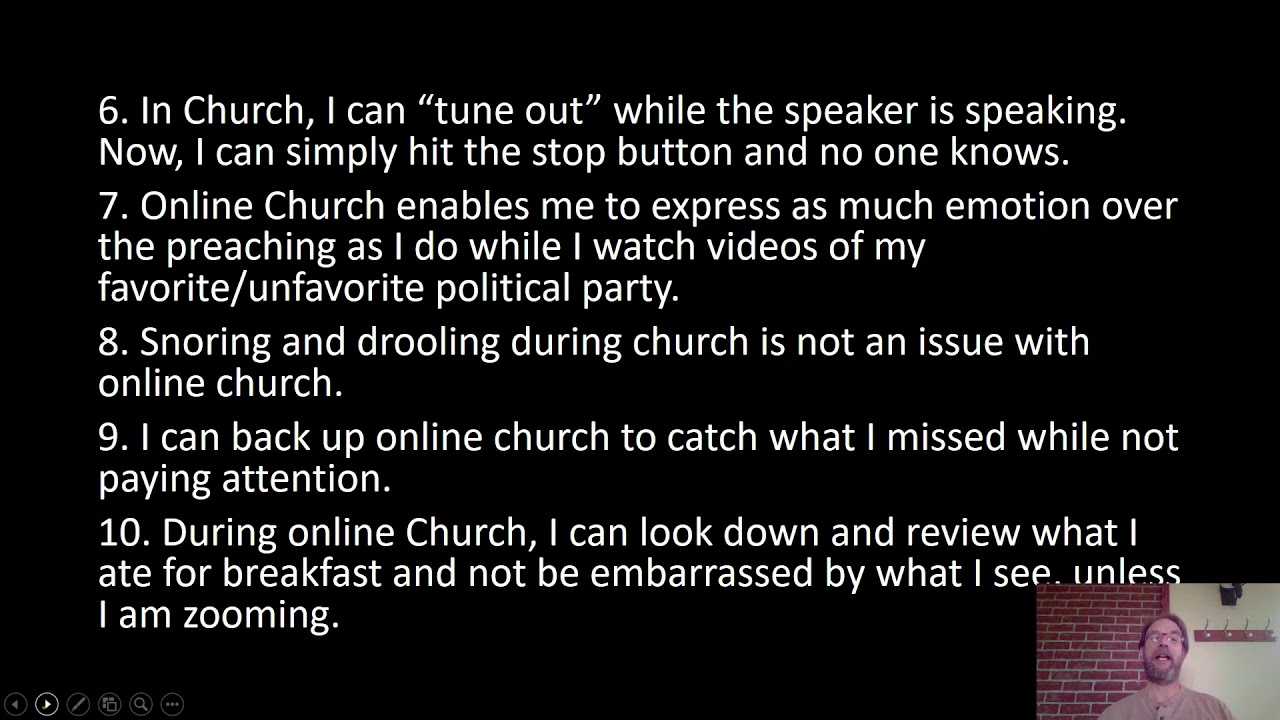 Ten Benefits of Online Church pt2 YouTube