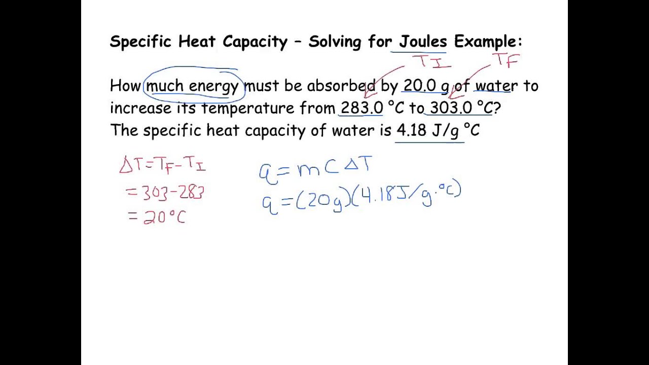 Specific Heat Capacity - Solving For Joules