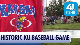 KU baseball fans brave rain for historic first NCAA Super Regional in Lawrence