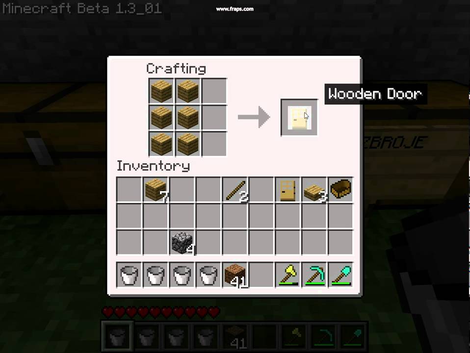 Jak Sie Robi łódkę W Minecraft Jak zrobić drewniane drzwi i łódke w grze minecraft - YouTube