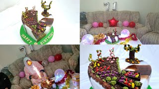 كيكة الحديقةمفاجأة لجدتي بعيد ميلادهاطريقة تزيين الكيكة بكل التفاصيل وأجواء الاحتفال Cake design