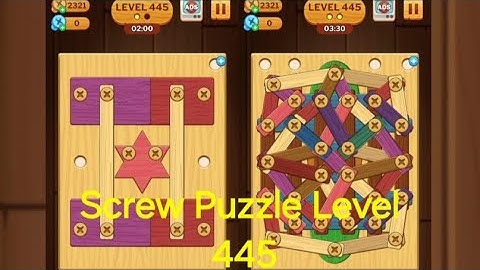 Screw Puzzle: Wood Nut & Bolt - Level 445
