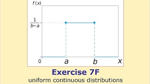 Ex 7F - Continuous Uniform Distribution - Y12/Y13 A Level Further Maths (Statistics)