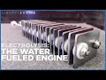 The water engine works electrolysis with hh turns water into fuel