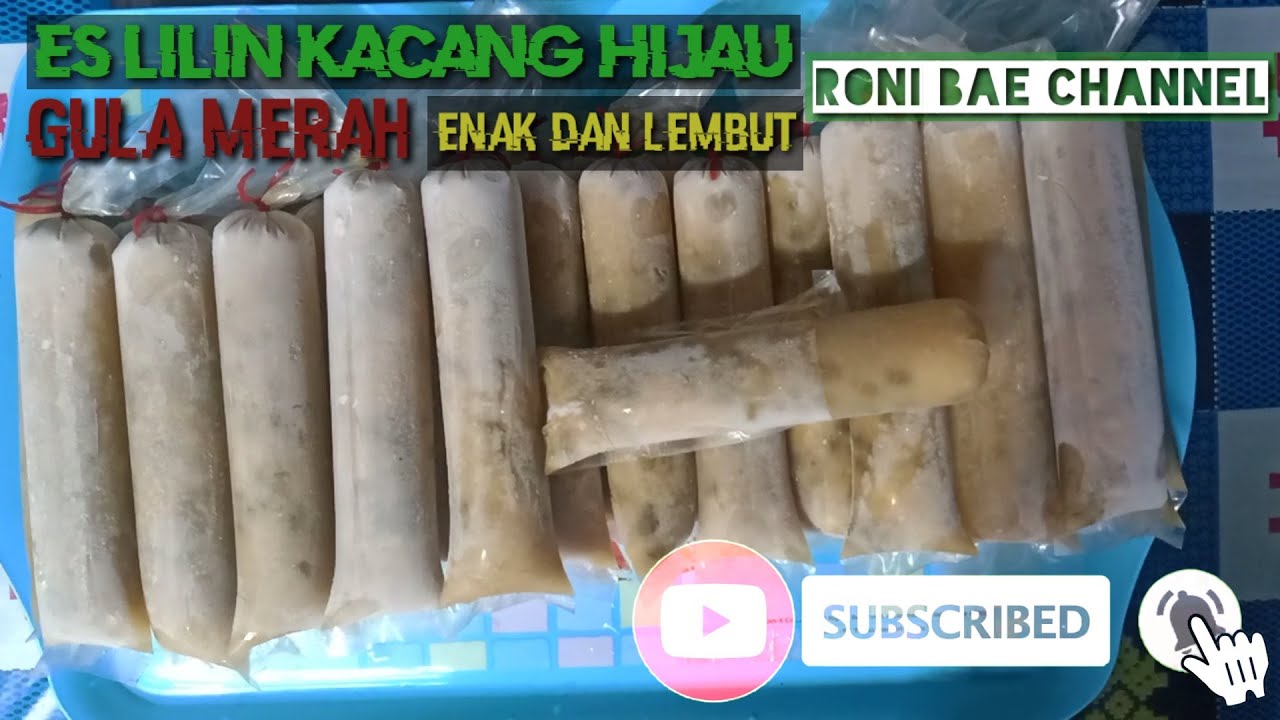 es lilin || cara membuat es lilin kacang hijau - YouTube