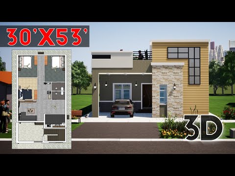 30x53 feet Home Design Plan#10 with 3 Bedrooms || KK Home Design || 2020