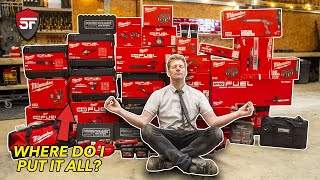 We Built Colin Furze This GIANT Milwaukee Power Tool Wall!