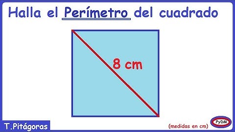 Perímetro de un cuadrado con diagonal