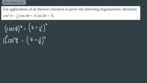 Further Pure 2 FP2 Complex Numbers 15 cosx) de Moivres   Expansions   Exam Question