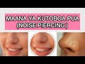MAANA YA KUTOBOA PUA MAANA YA KUTOBOA PUA
