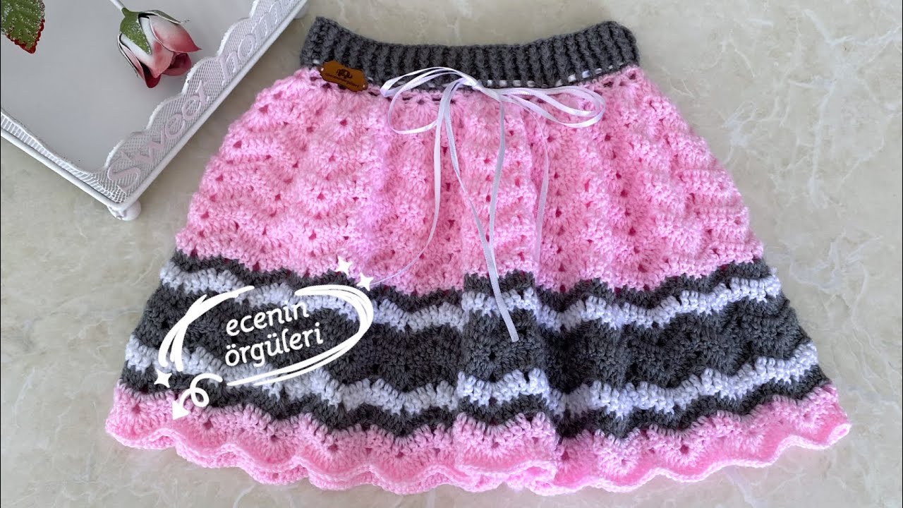 Easy Knitting Skirt / Kolay Örgü Etek / 1-2 yaş