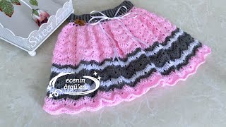 Easy Knitting Skirt Kolay Örgü Etek 1-2 Yaş