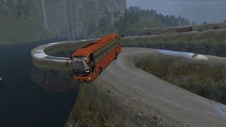 Volvo 9600 vs Dangerous Hill Off-Road 😱 | BUSSID | Extreme Mountain Drive #androidgameplay #bussid  screenshot 5