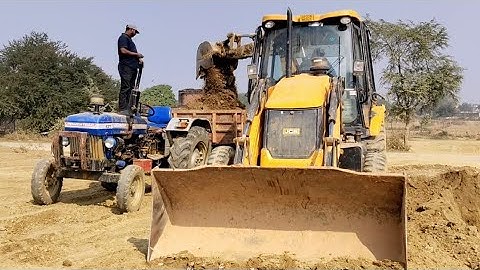 Tractor Wala Video || Jcb wala video || Tractor and Jcb 3dx loading soil and Dumping Soil 