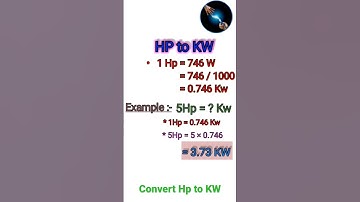 How to convert Hp to kW #hp to kW #shorts #youtube shorts #viral #electrical formula #tips