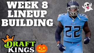 Draftkings NFL DFS | Lineup Building | Week 8