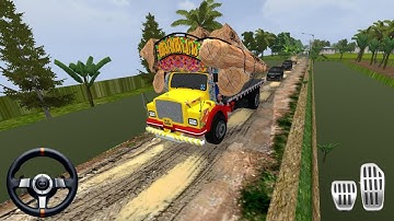 Bus simulator Indonesia | Tata Big Wood Truck Offroad Drive 🥳 | Bussid Gameplay Bus Game Android 