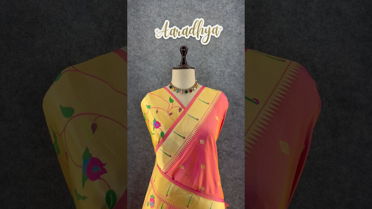 Floral Meena Zari Pallu Paithani Silk Saree