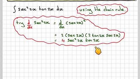 Integration of a trig function using reverse of the chain rule