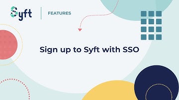 Sign up to Syft with SSO