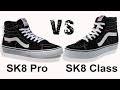 VANS SK8 HI PRO vs VANS SK8 Classics on feet