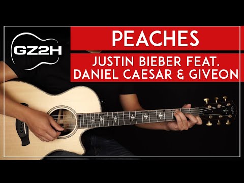Peaches Guitar Tutorial Justin Bieber Guitar Lesson  |No Capo + Easy Chords|
