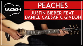 Video thumbnail of "Peaches Guitar Tutorial Justin Bieber Guitar Lesson  |No Capo + Easy Chords|"