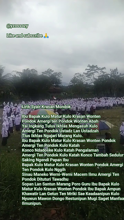 #lirik lagu#krasan wonten pondok