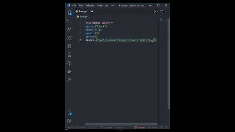 Amazing Hexagon design using python 😍🤩 #turtle