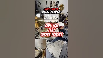 How to play a 16th note Drum Groove (Ghost Note Drum Lesson) #drums