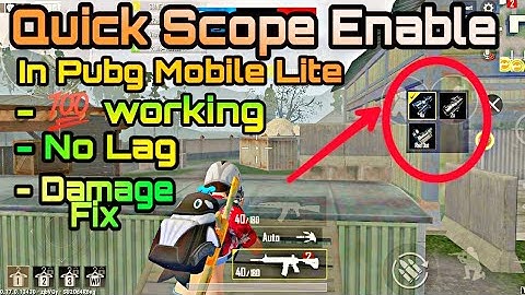 Pubg Mobile Lite Quick Scope Enable 💯% Working - How to Enable Quick Scope in Pubg Mobile Lite