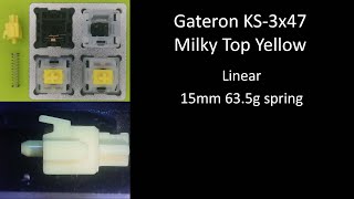 Gateron KS 3x47 Yellow Switch Sound Test, Stock/Lubed/Filmed screenshot 4