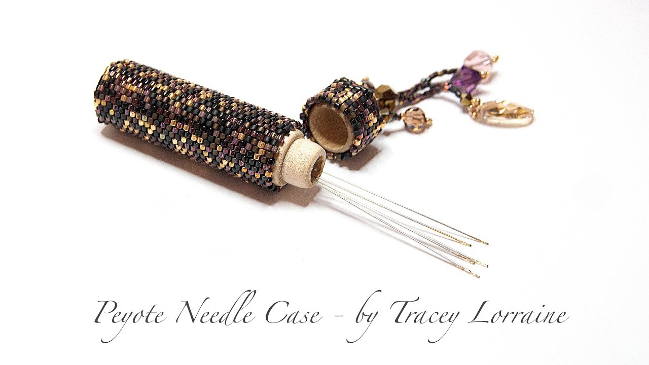 How to Bead a Wooden Needle Case YouTube