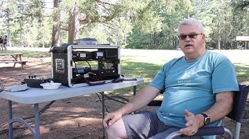 N1NDN Bernie demonstrates emi filter on 80 meters - Hams in the Woods