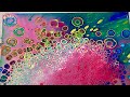 (190) Crazy Cells w RainX and Golden Pouring Medium Gloss - Fluid Acrylic Paint Pouring - Flow Art