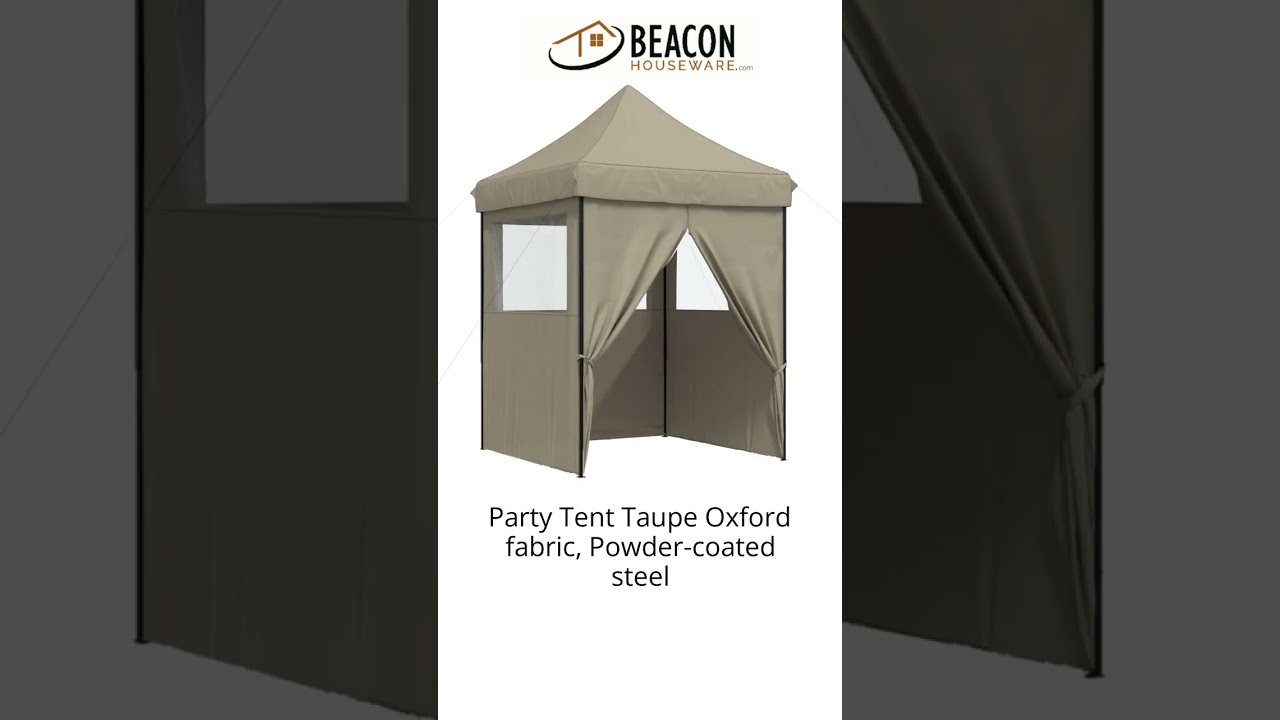 Party Tent Taupe OXford fabric Powder-coated steel