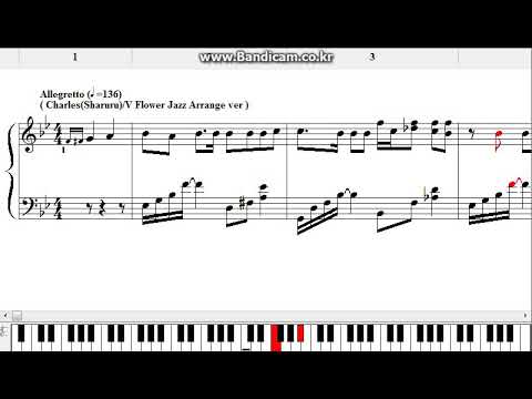 【まらしぃ】 楽譜 - 「おシャルル」(Charles , Sharuru Jazz version)【V/Flower】