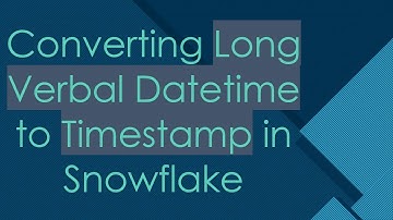 Converting Long Verbal Datetime to Timestamp in Snowflake