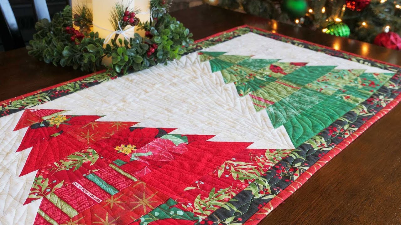 quilted Table runner for Christmas