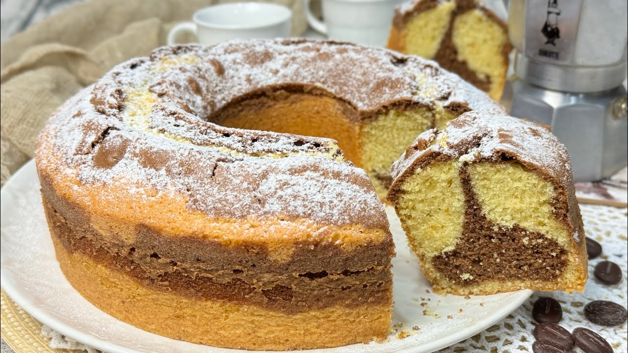 Ciambellone bicolore Panna e Caffè
