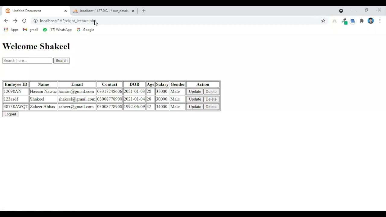 Lec 12 How to Search Data From Database Using PHP & MySQL - YouTube