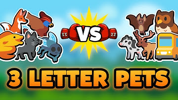 Super Auto Pets but we have to use 3 LETTER PETS