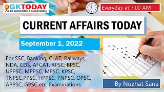 1 September,  2022 Current Affairs in English by GKToday screenshot 4