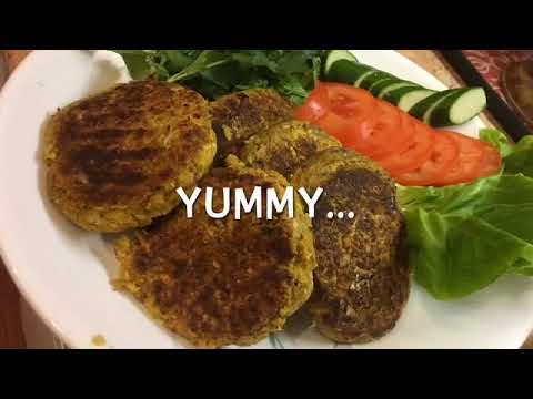 VEGAN CHICKPEA BURGER - QUICK RECIPE | PAN FRIED | ALMOST NO OIL | NO DEEP FRYING | E24