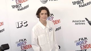 Timothee Chalamet at 2018 Film Independent Spirit Awards