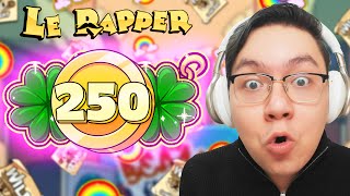 250 Gold Coin And Clovers On Feature Spin huge Win