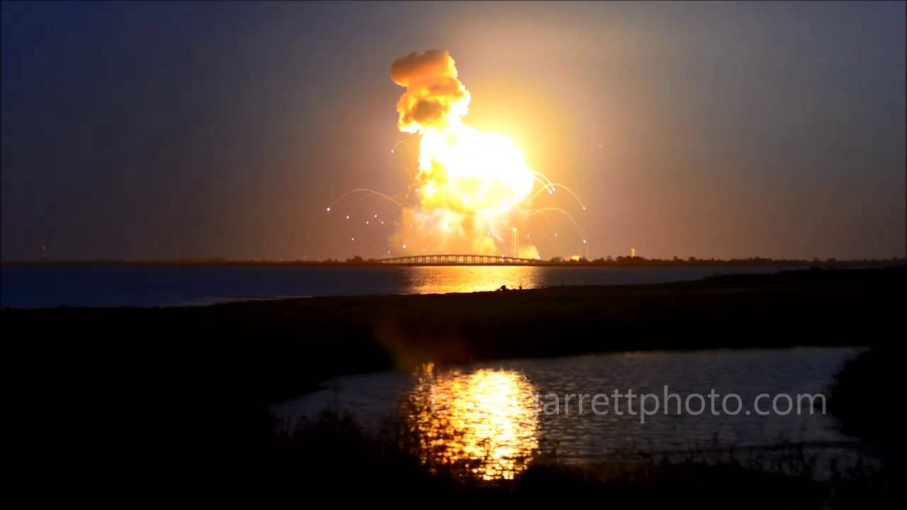 Orbital Sciences Corp s Antares Rocket Explodes wide Angle YouTube