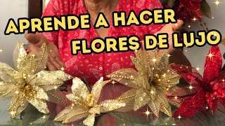 Cómo Hacer FLORES de navidad Elegantes En Tela | Fácil y Rápido | Manualidades  2024