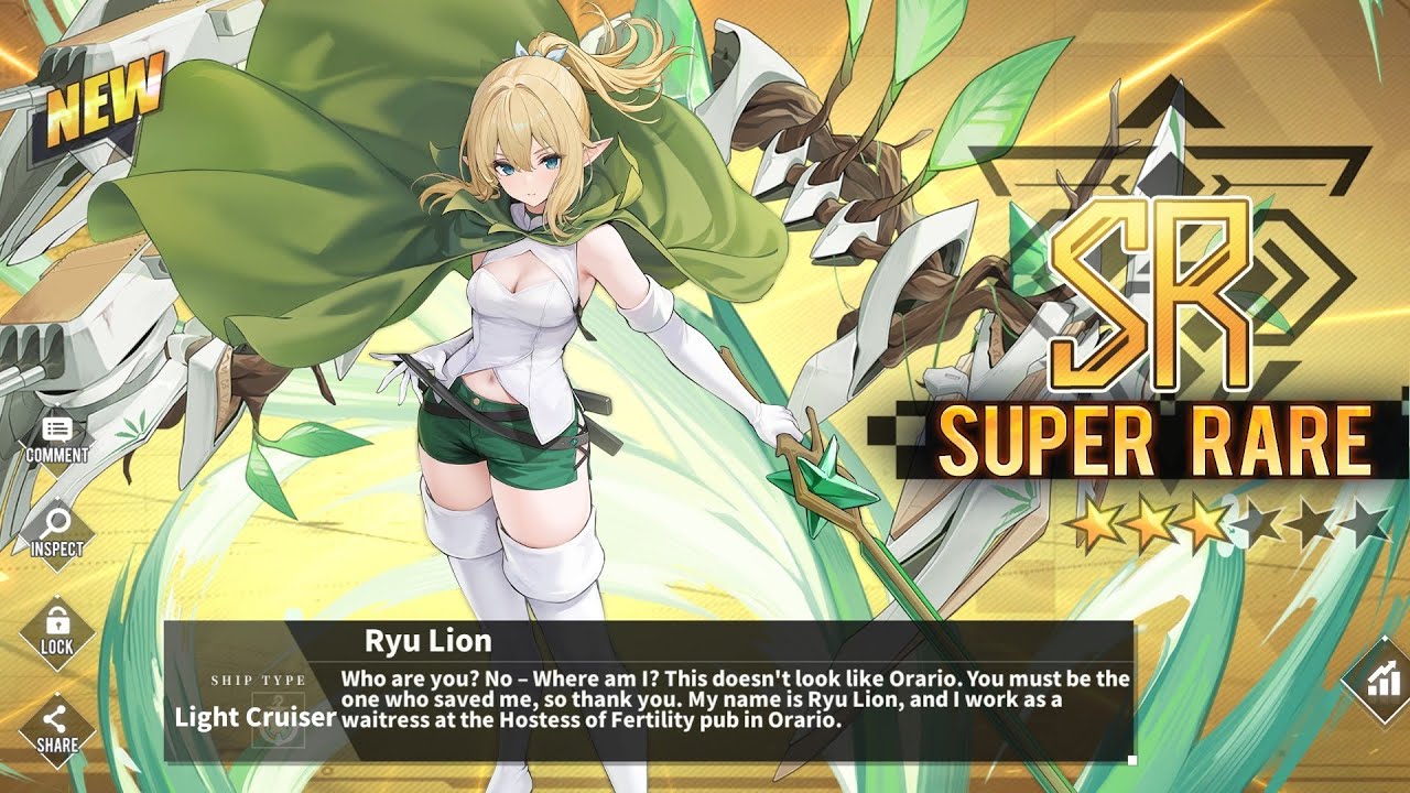 Azur Lane: Get Ryu Lion (DanMachi Collaboration) 2025 - YouTube