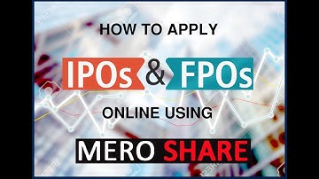 How to apply for IPO, FPO, right/bonus share online using meroshare account ?